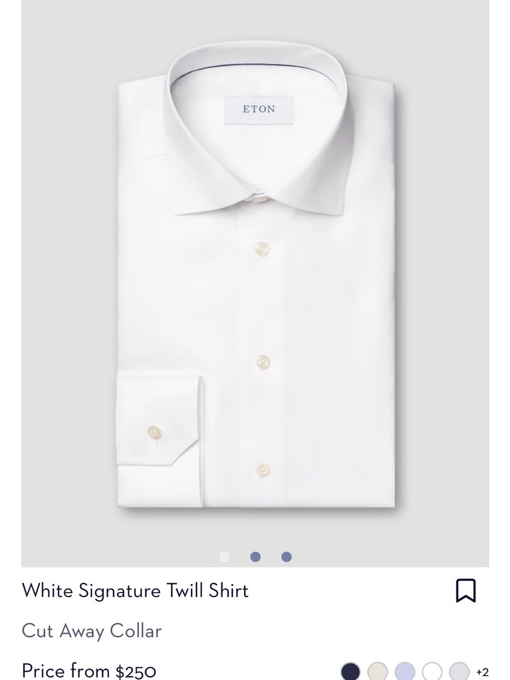 Eton White Spread-Collar Dress Shirt